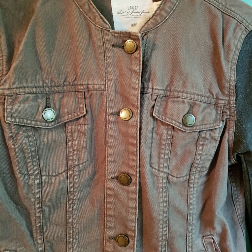 H&M mixed material denim jacket